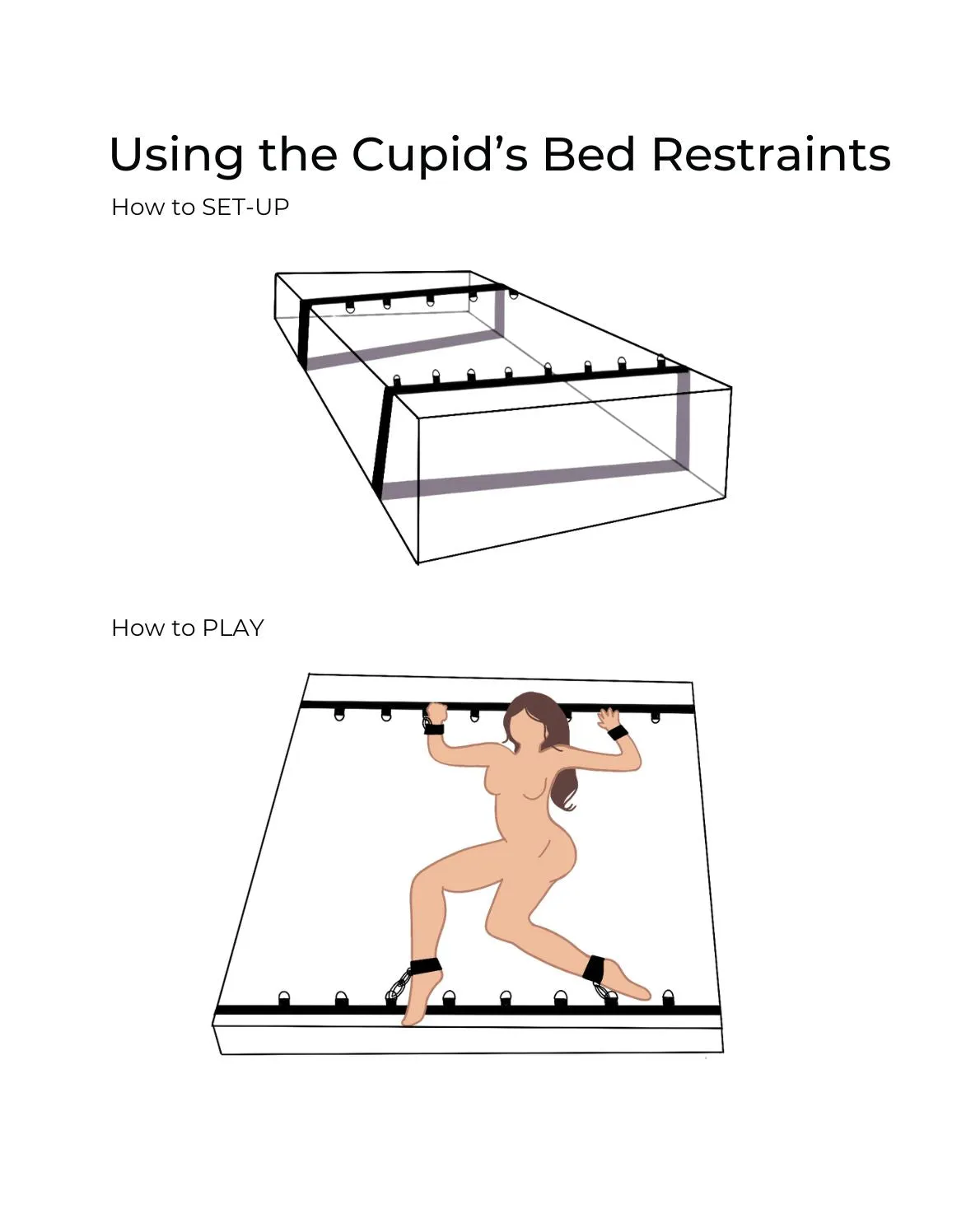 Cupid’s Bed Restraints - Wrist & Ankle Cuffs