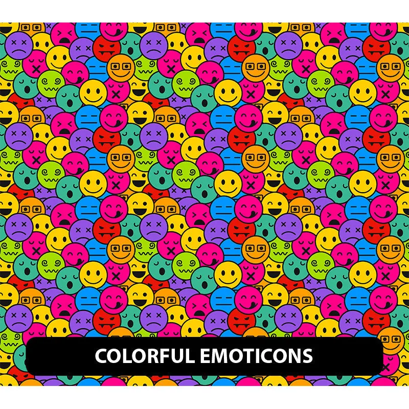 Cute Emoji Puff Patterned HTV (12" x 12")