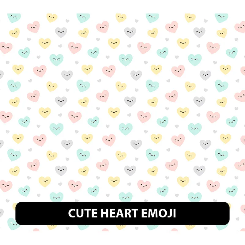 Cute Emoji Puff Patterned HTV (12" x 12")