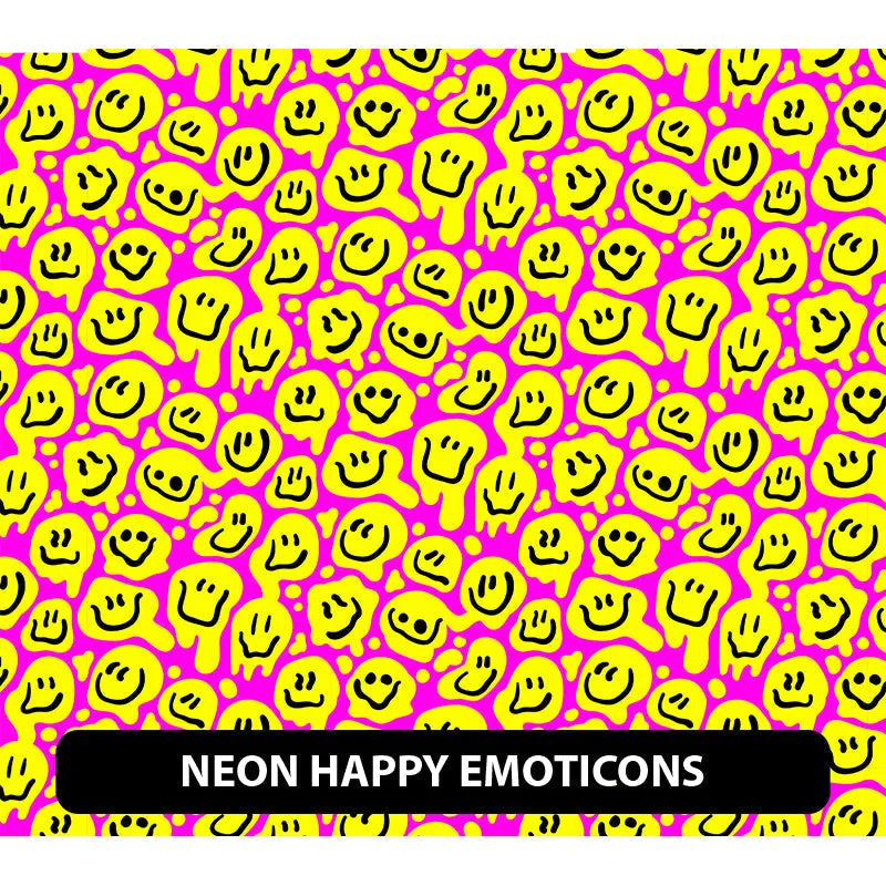 Cute Emoji Puff Patterned HTV (18.5" x 12")