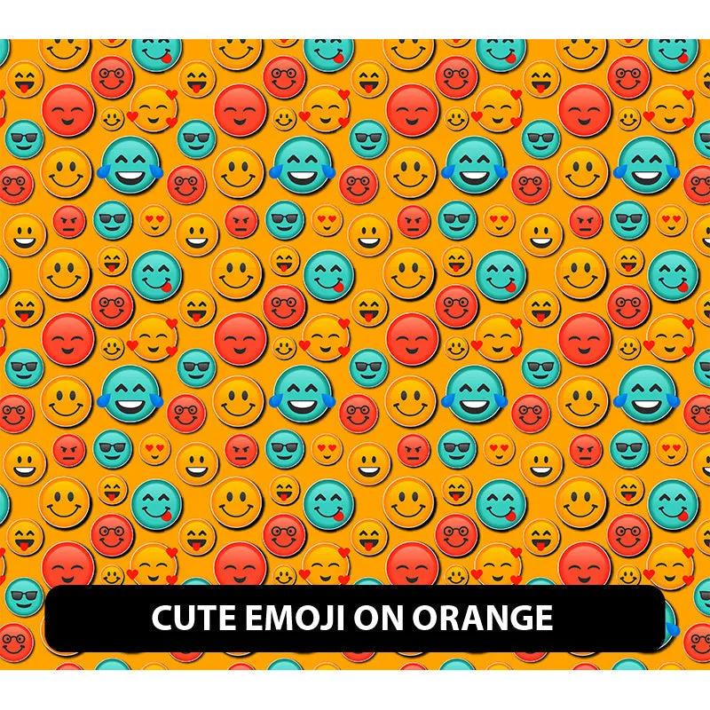 Cute Emoji Puff Patterned HTV (18.5" x 12")