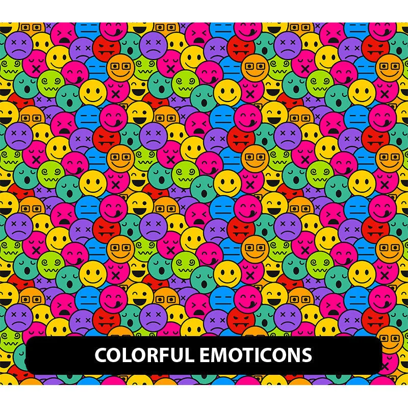 Cute Emoji Puff Patterned HTV (18.5" x 12")