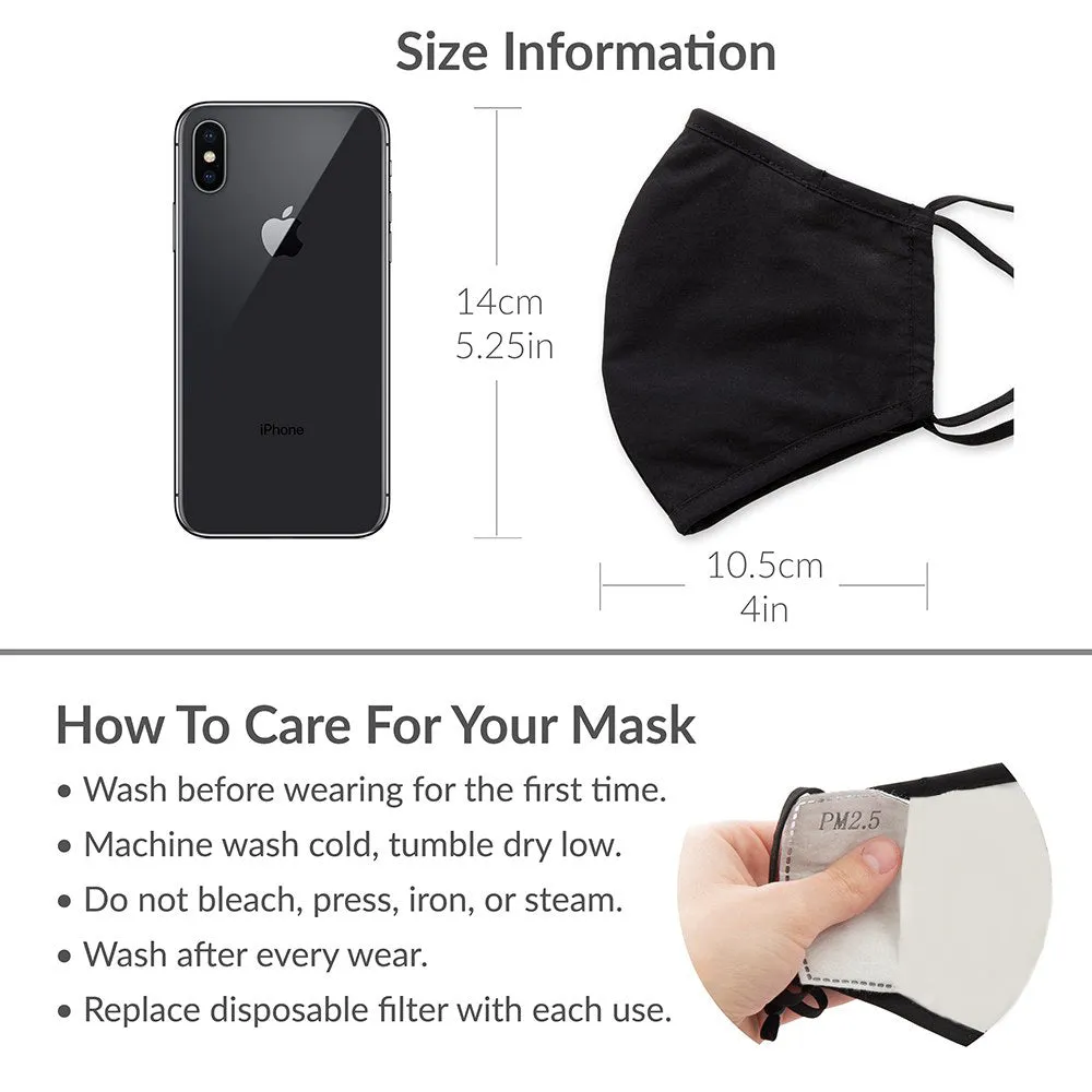 Dark Red Protective Cloth Face Mask