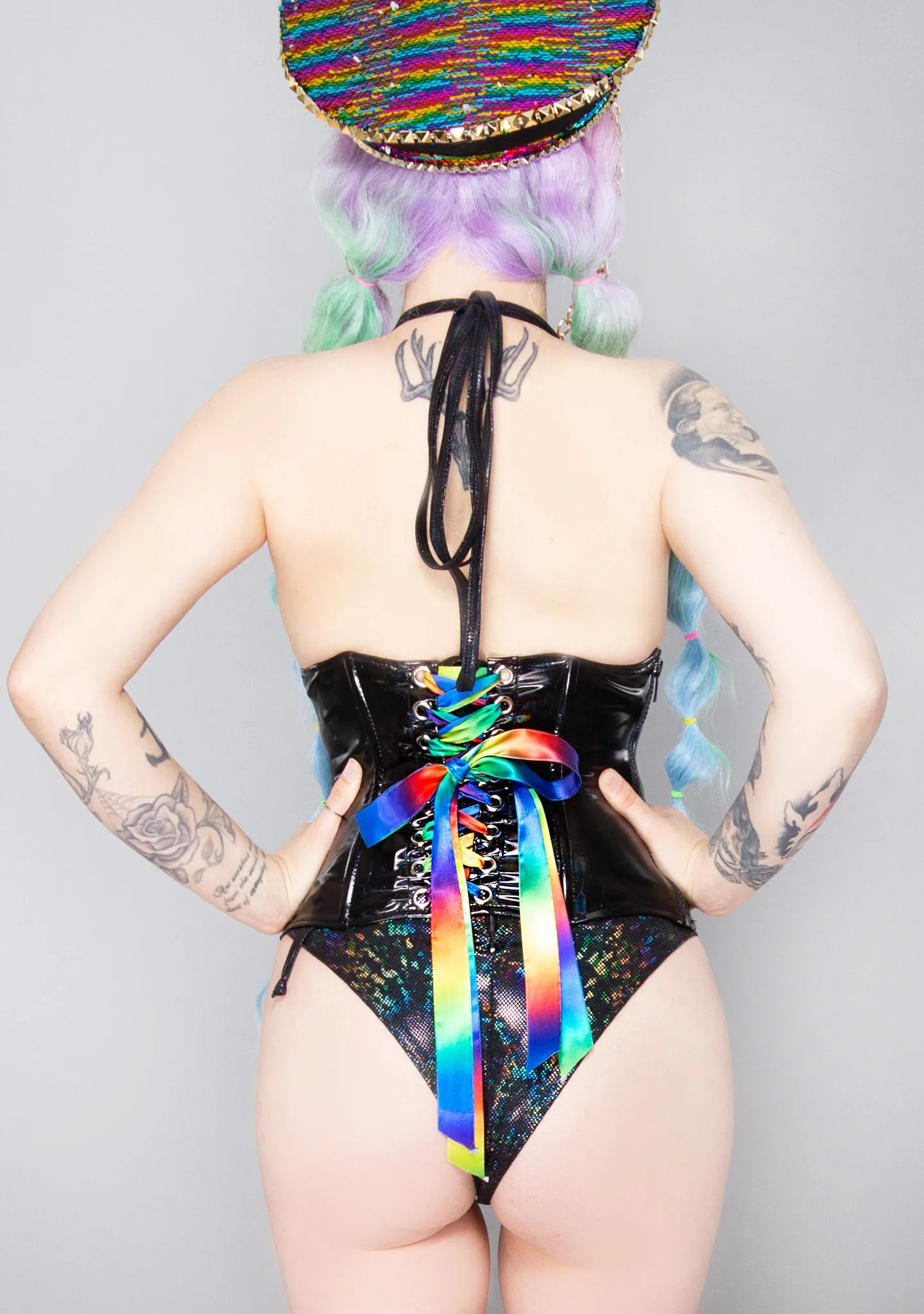 Dark Wonderland Vinyl Waist Cincher