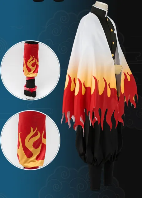 Demon Slayer Flame Pillar Kyoguro Rengoku Cosplay Costume