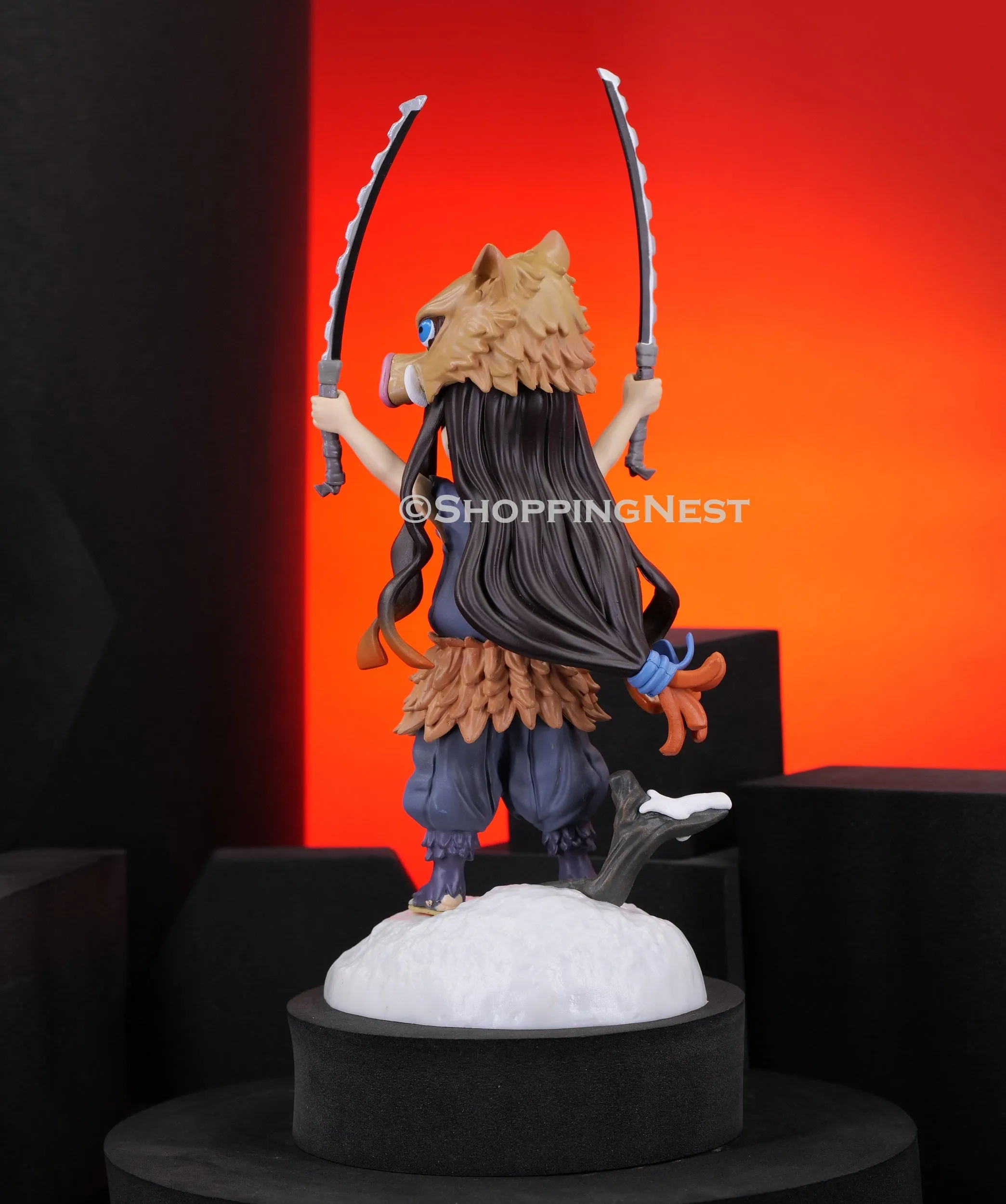 Demon Slayer Nezuko With Inosuke Cosplay Action Figure  | 19.5 Cms |