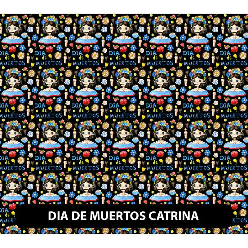 Dia de Muertos Puff Patterned HTV (18.5" x 12")