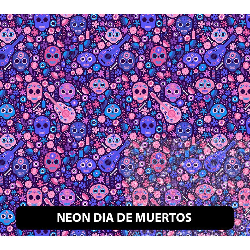 Dia de Muertos Puff Patterned HTV (18.5" x 12")