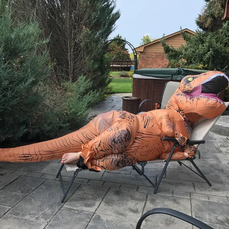 Dinosaur T-rex Halloween Inflatable Costume Giant T-rex Halloween Cosplay Blow Up Suit Fancy Dress