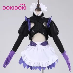 DokiDoki-R Game Fate/stay night Cosplay  Arturia Pendragon Alter Saber Cosplay & Wig Maid Costume FGO