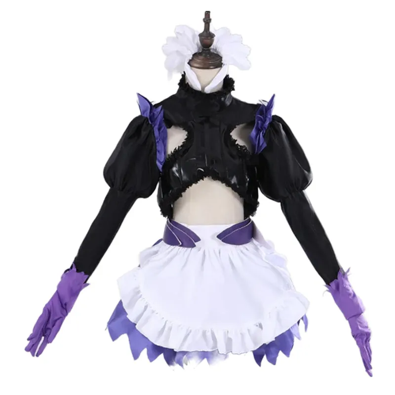 DokiDoki-R Game Fate/stay night Cosplay  Arturia Pendragon Alter Saber Cosplay & Wig Maid Costume FGO