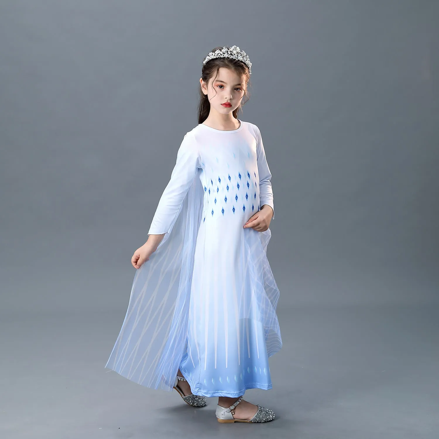 Fancydresswale Frozen 2 Elsa Girl Princess Gown Cosplay costume