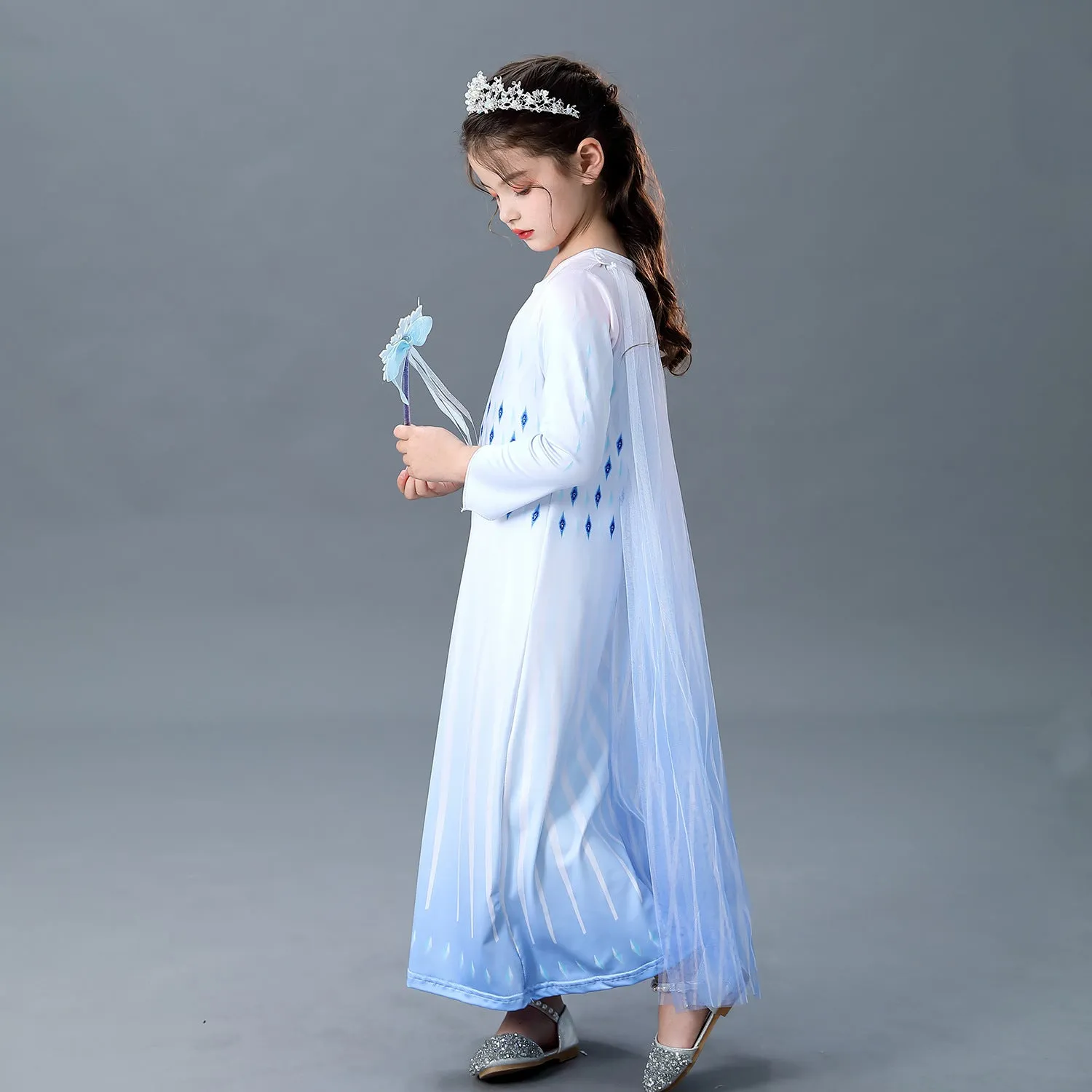 Fancydresswale Frozen 2 Elsa Girl Princess Gown Cosplay costume