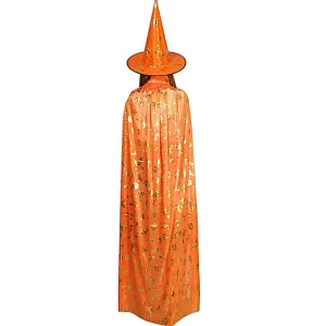 Fancydresswale Halloween Cloak Cape Unisex Adult Role Play Dress up Costume- Orange