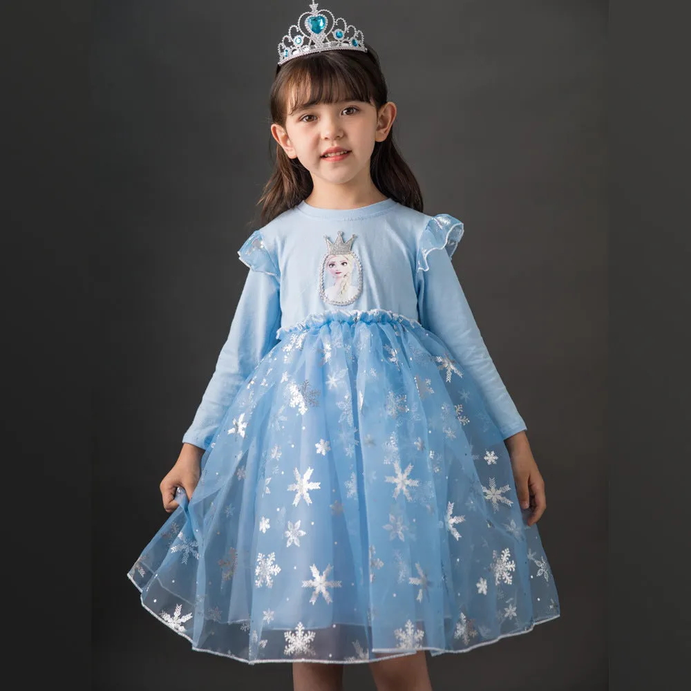 Fancydresswale princess Elsa frozen costume for Girls