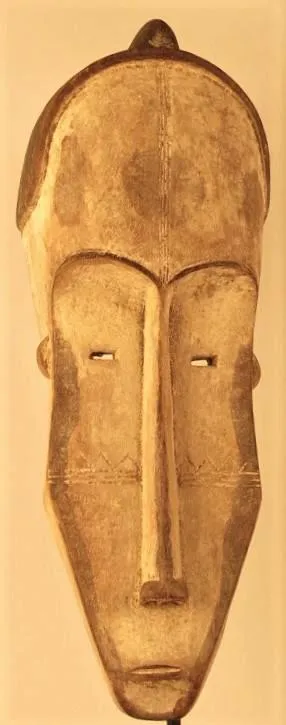 Fang White Ngil Mask with Ears