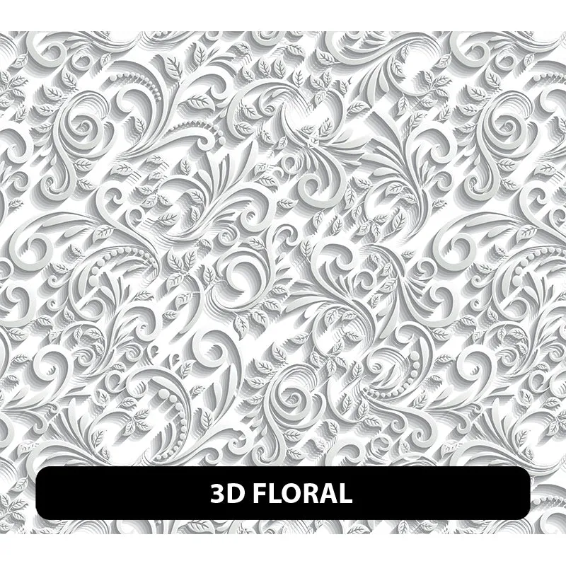 Floral Puff Patterned HTV (18.5" x 12")