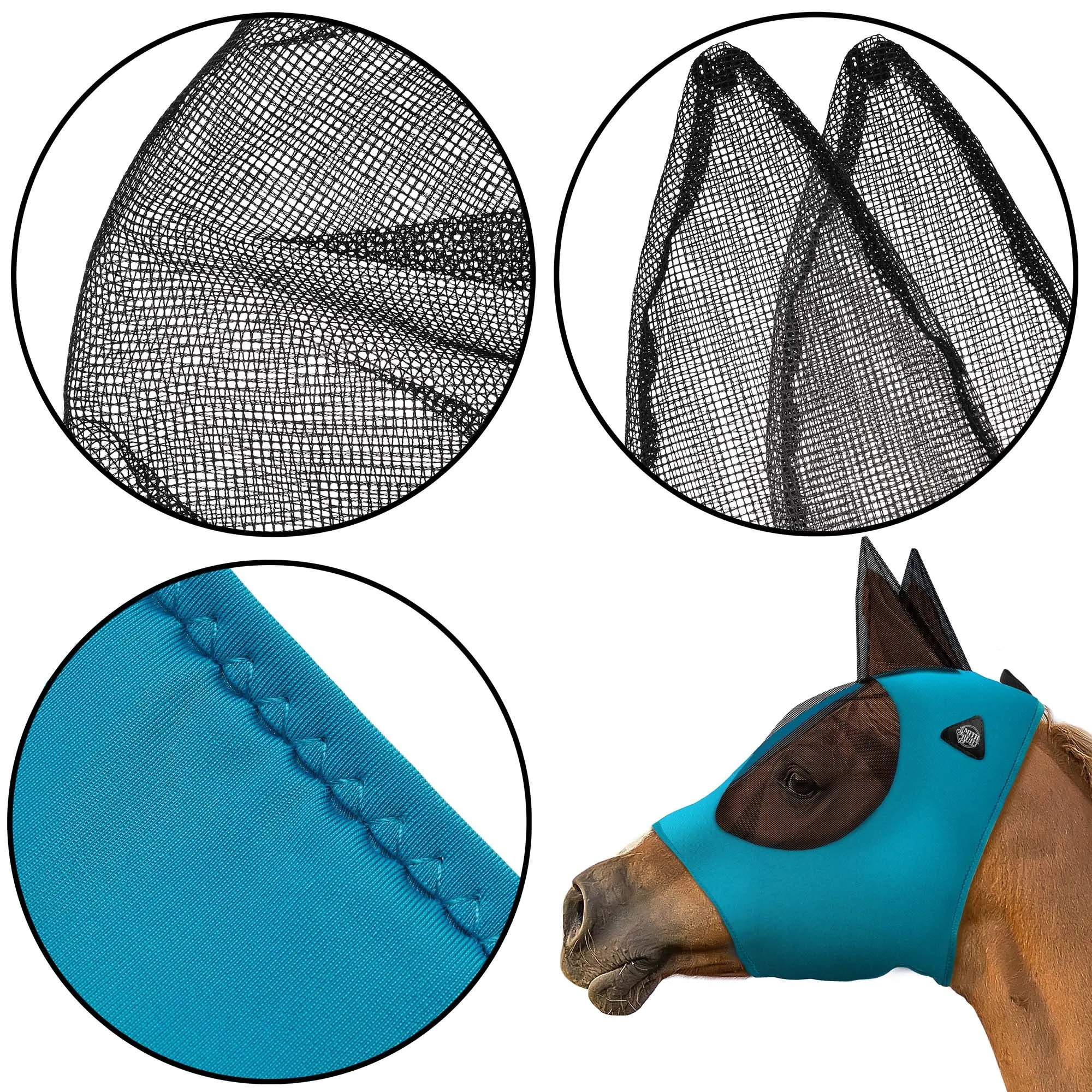 Fly Mask for Horses - Cob, Horse, Pony - Breathable Mesh UV Protection