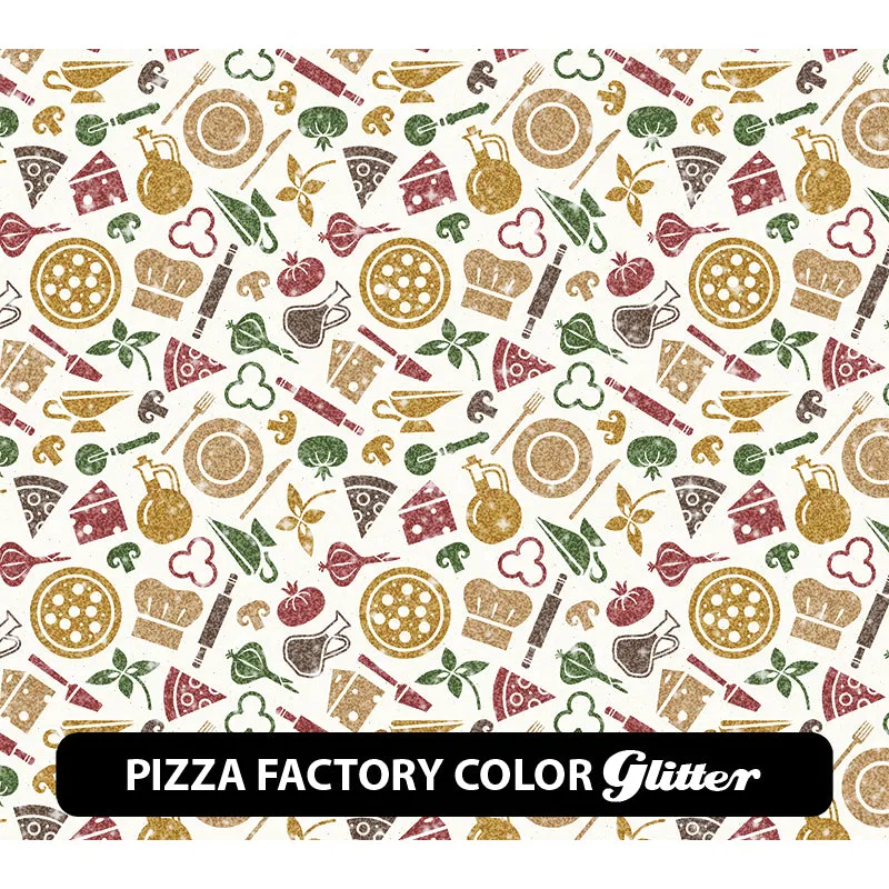 Food & Drinks Glitter Patterned HTV (12" x 12")