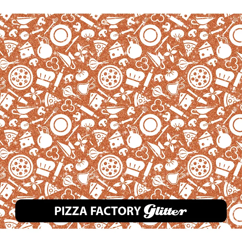 Food & Drinks Glitter Patterned HTV (12" x 12")