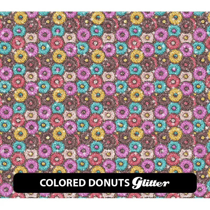 Food & Drinks Glitter Patterned HTV (12" x 12")