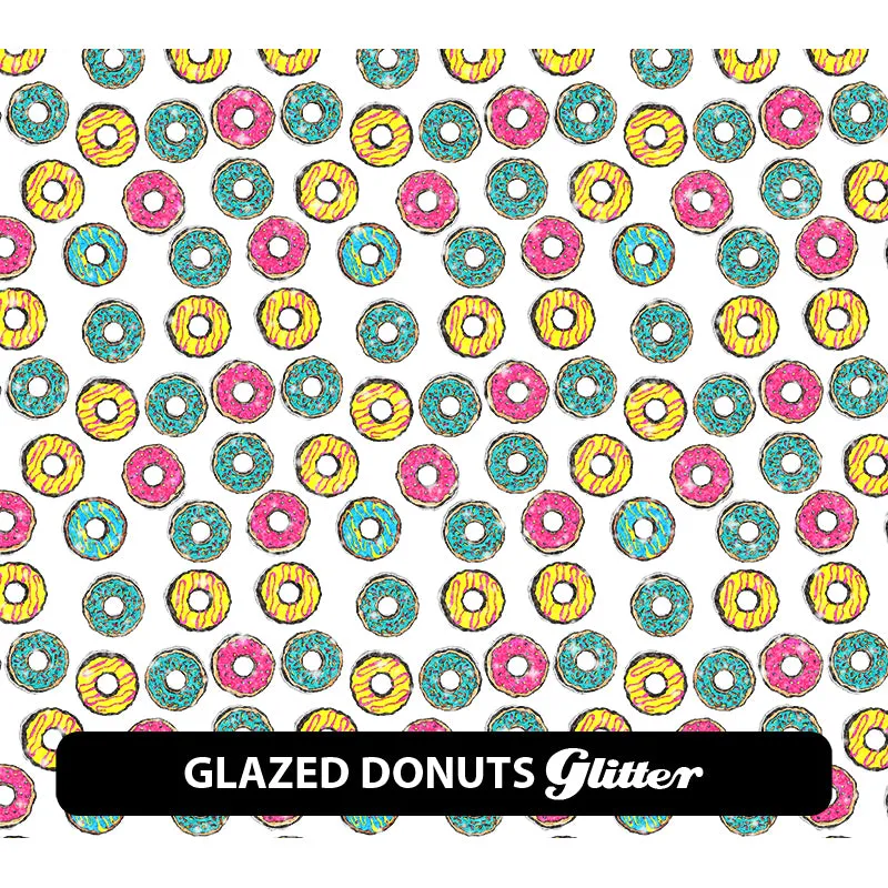 Food & Drinks Glitter Patterned HTV (12" x 12")