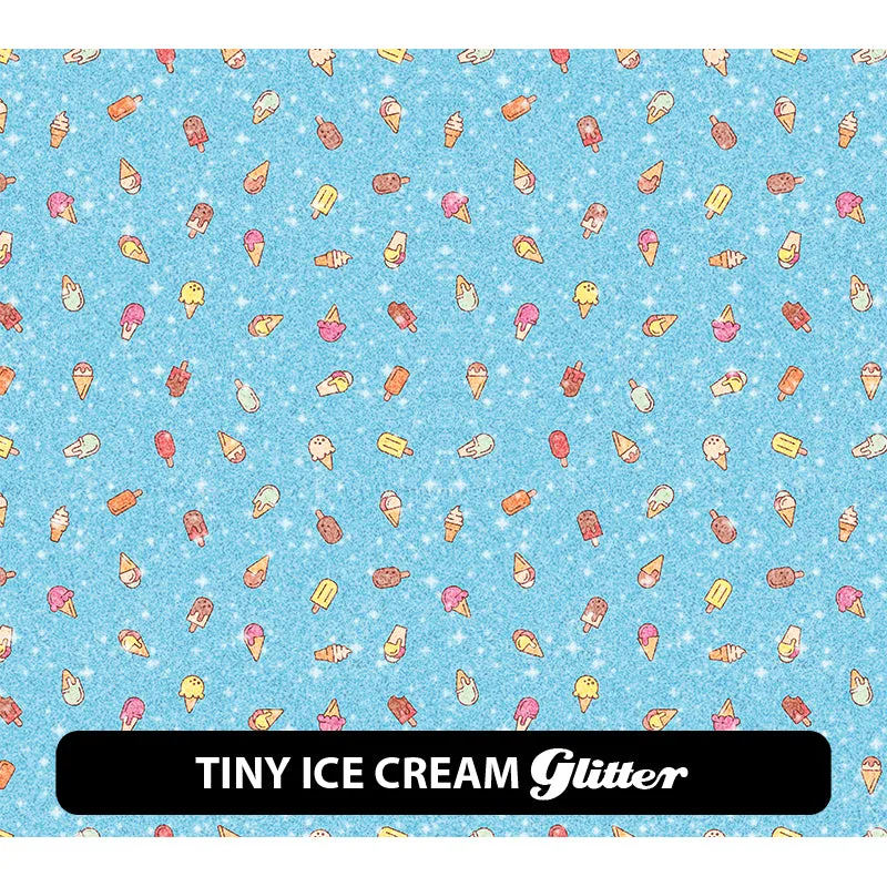 Food & Drinks Glitter Patterned HTV (12" x 12")