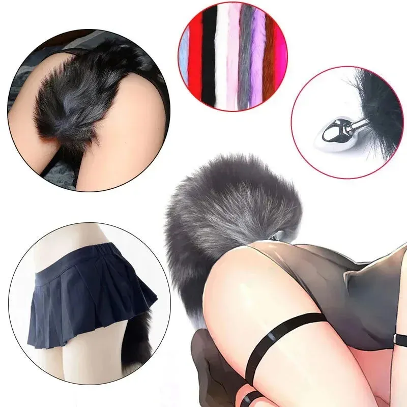 Fox Tail Butt Plug Sexy Metal Fox Tail Anal Plug