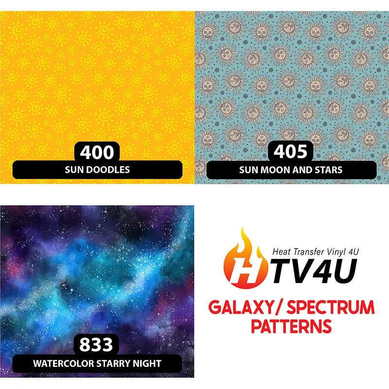 Galaxy / Spectrum Puff Patterned HTV (12" x 12")