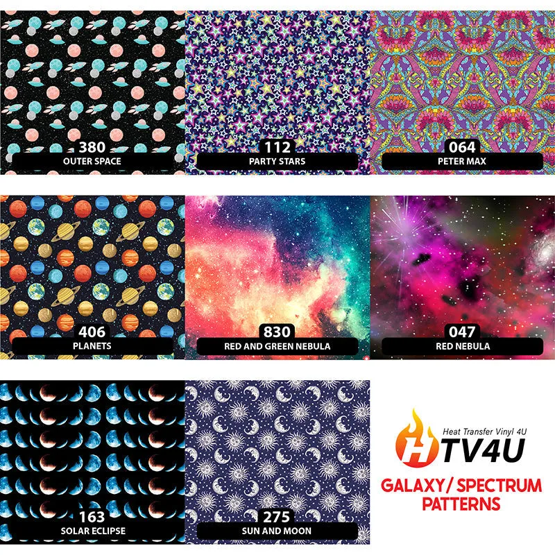 Galaxy / Spectrum Puff Patterned HTV (12" x 12")