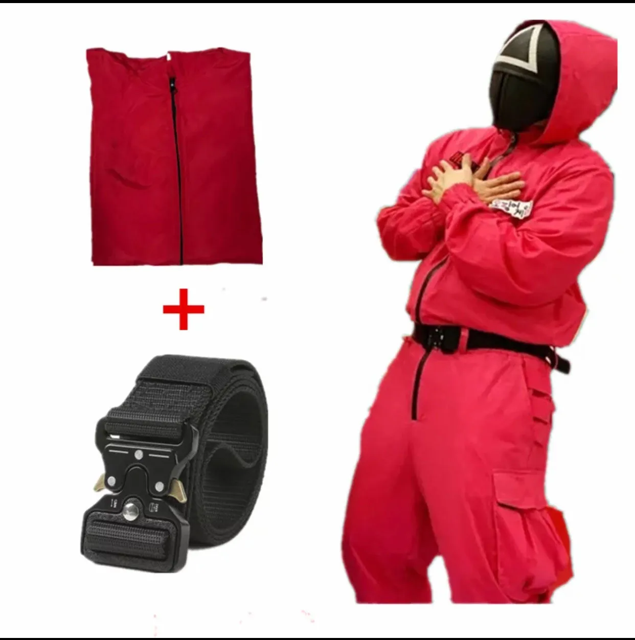 Game Red Jumpsuit Costume for Adult - Jumpsuit only