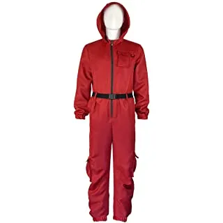 Game Red Jumpsuit Costume for Adult - Jumpsuit only