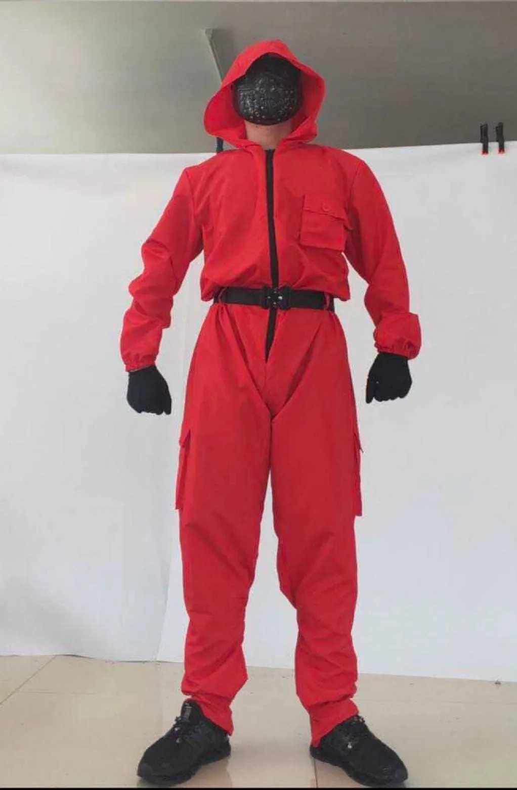 Game Red Jumpsuit Costume for Adult - Jumpsuit only