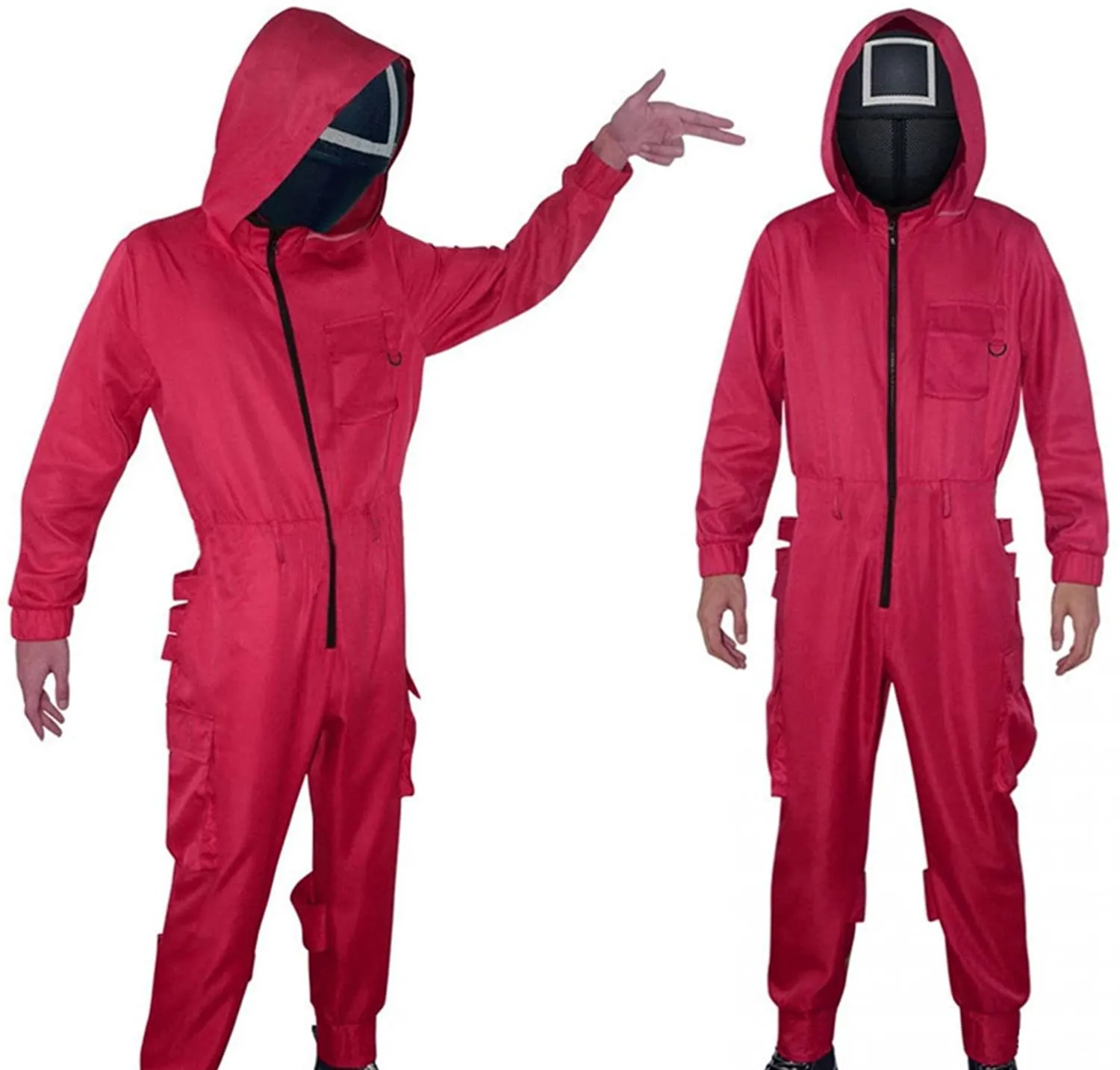 Game Red Jumpsuit Costume for Adult - Jumpsuit only