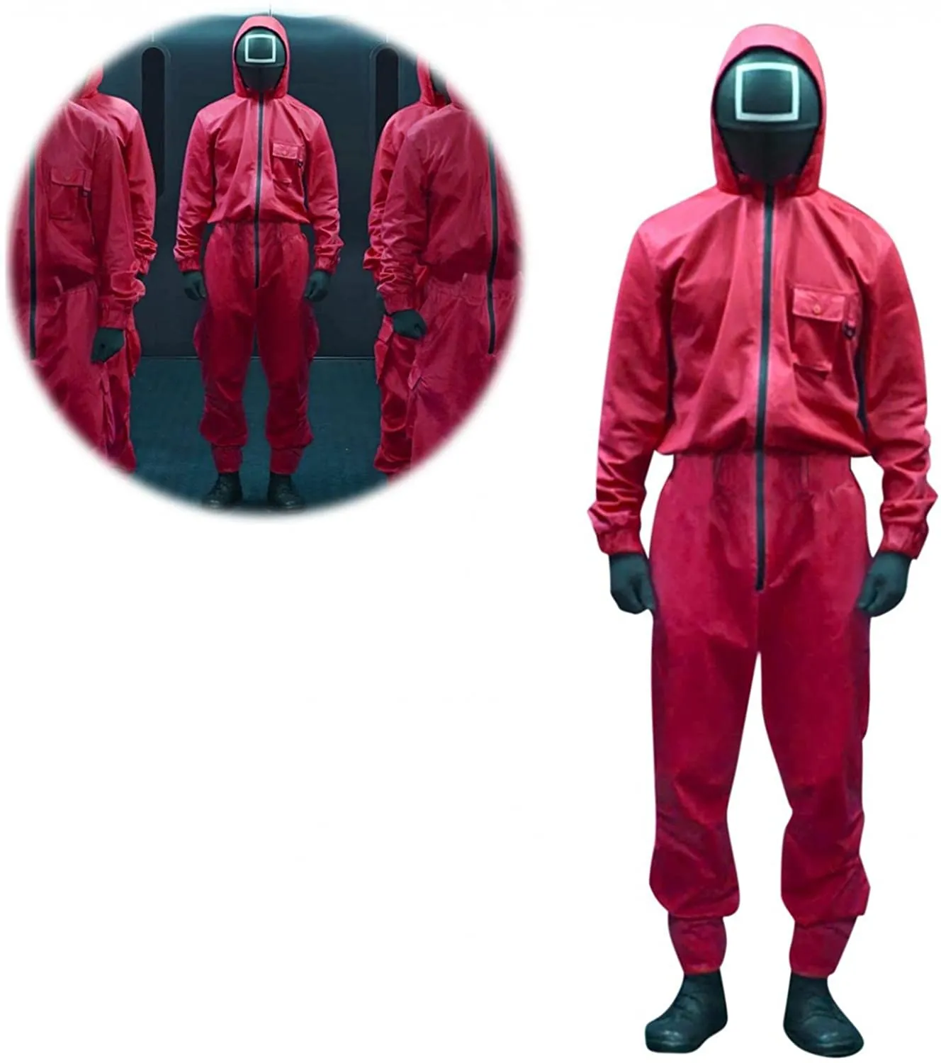 Game Red Jumpsuit Costume for Adult - Jumpsuit only