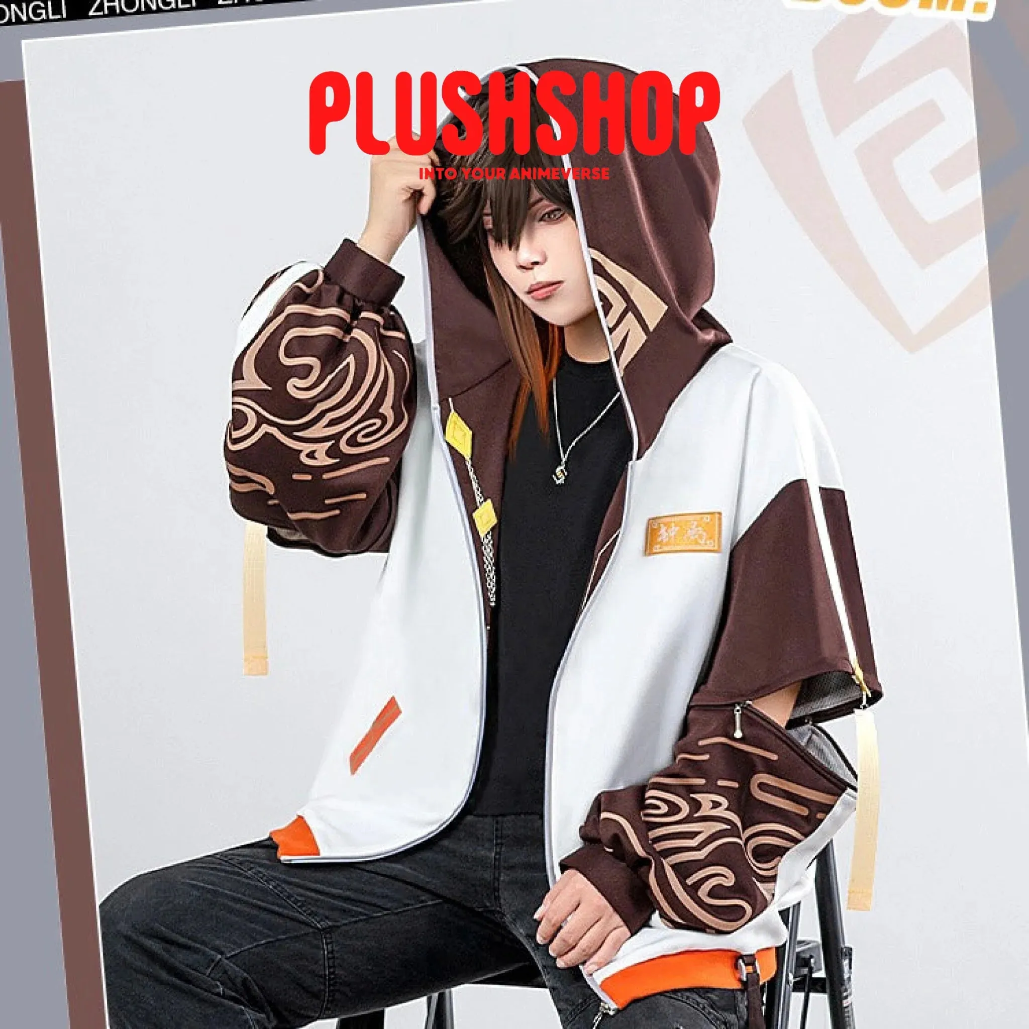 Genshin Impact Tartaglia&Zhongli Theme Costume Cosplay Casual Wearing Outfit Coat