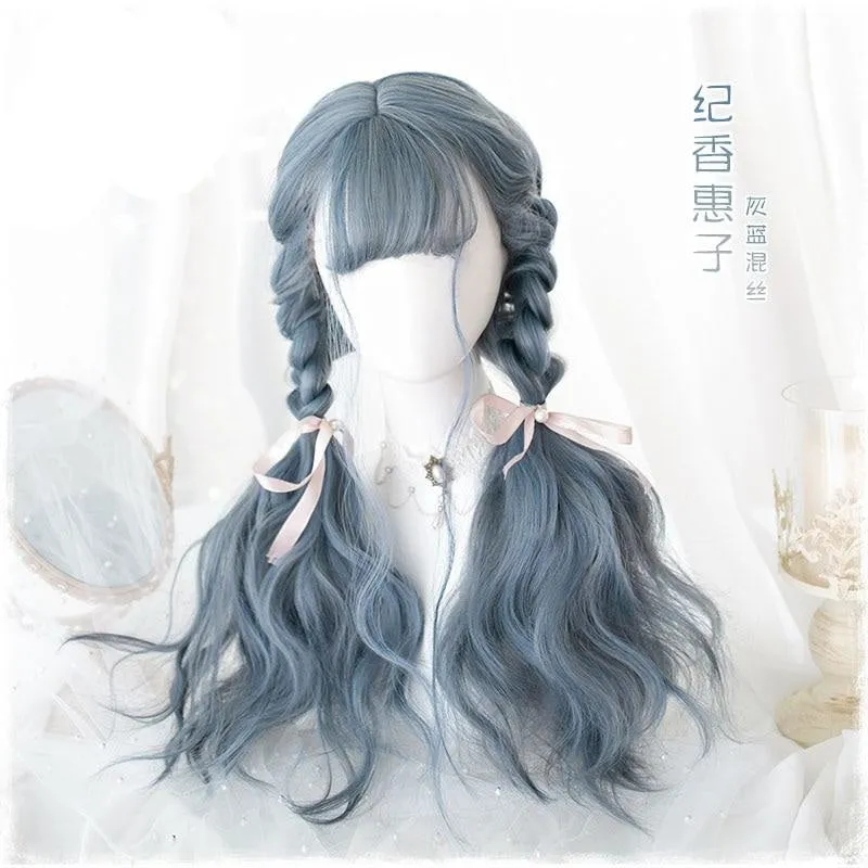 Gothic Blue Long Wig