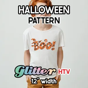 Halloween Glitter Patterned HTV (12" x 12")