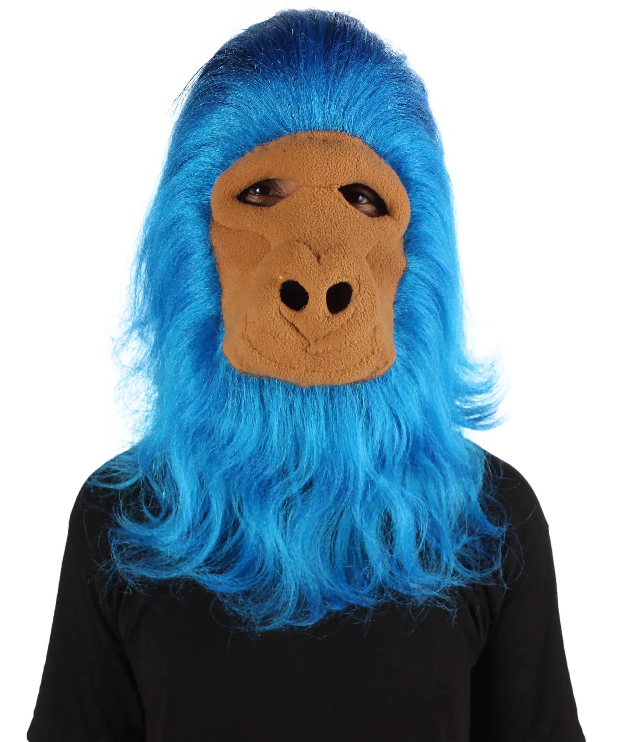 HPO Hairy Unisex Ape Mask and Bodysuit Costume Tinsel | Multiple Colors