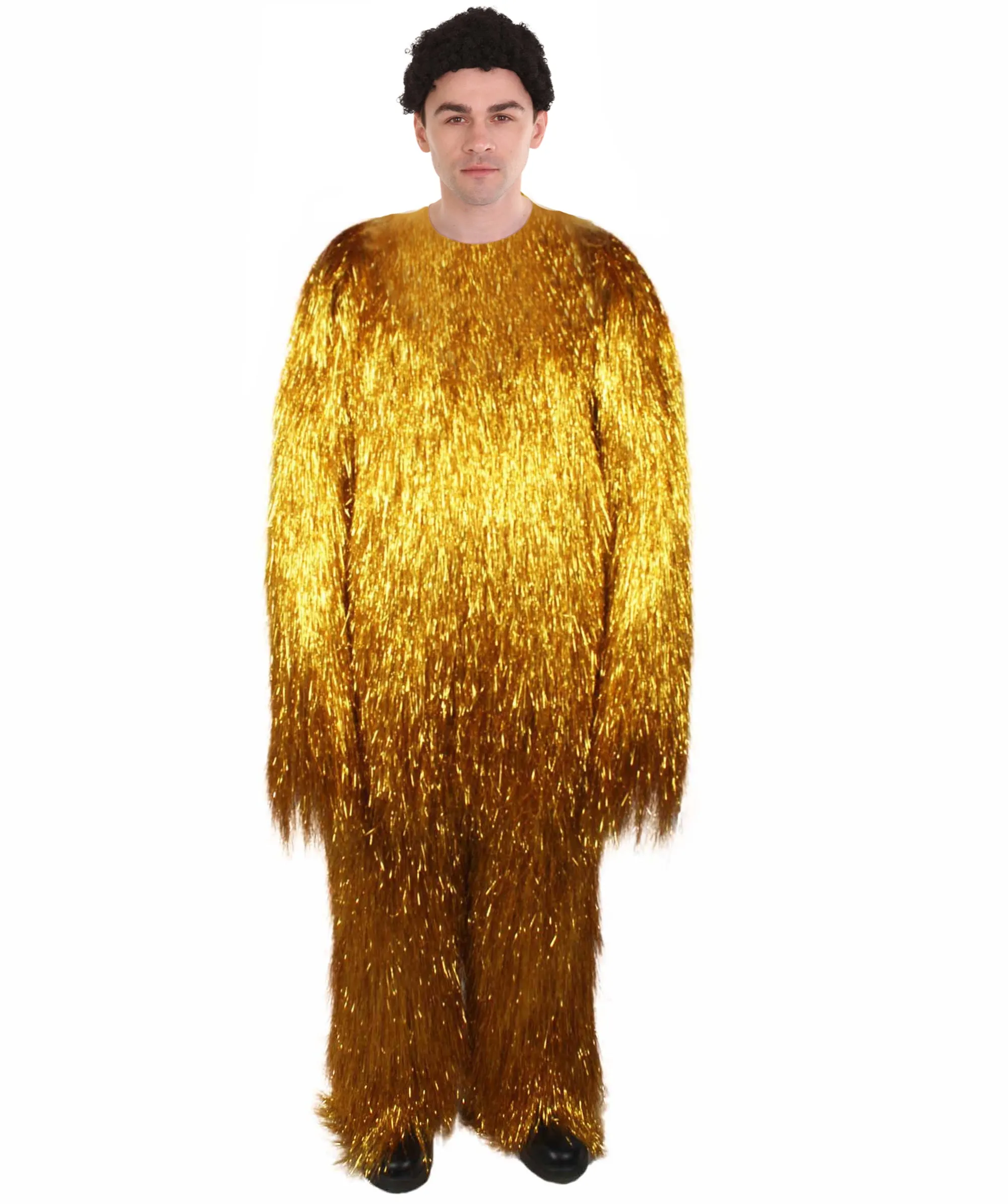 HPO Hairy Unisex Ape Mask and Bodysuit Costume Tinsel | Multiple Colors