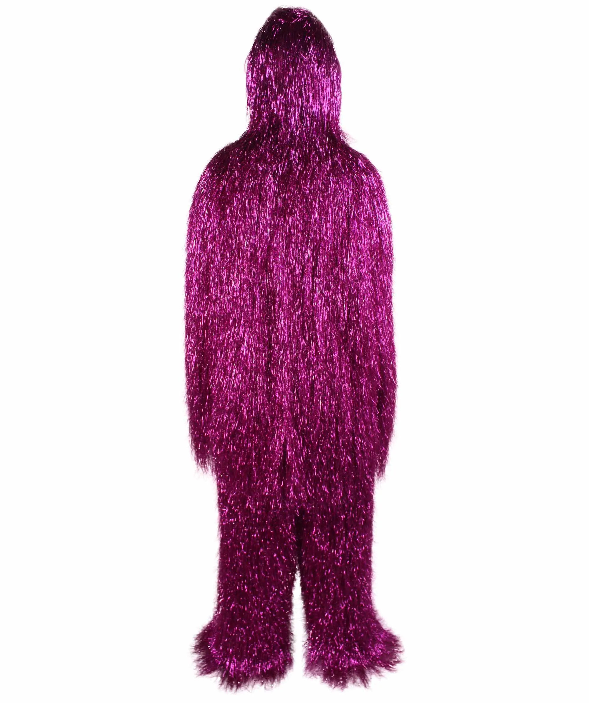 HPO Hairy Unisex Ape Mask and Bodysuit Costume Tinsel | Multiple Colors