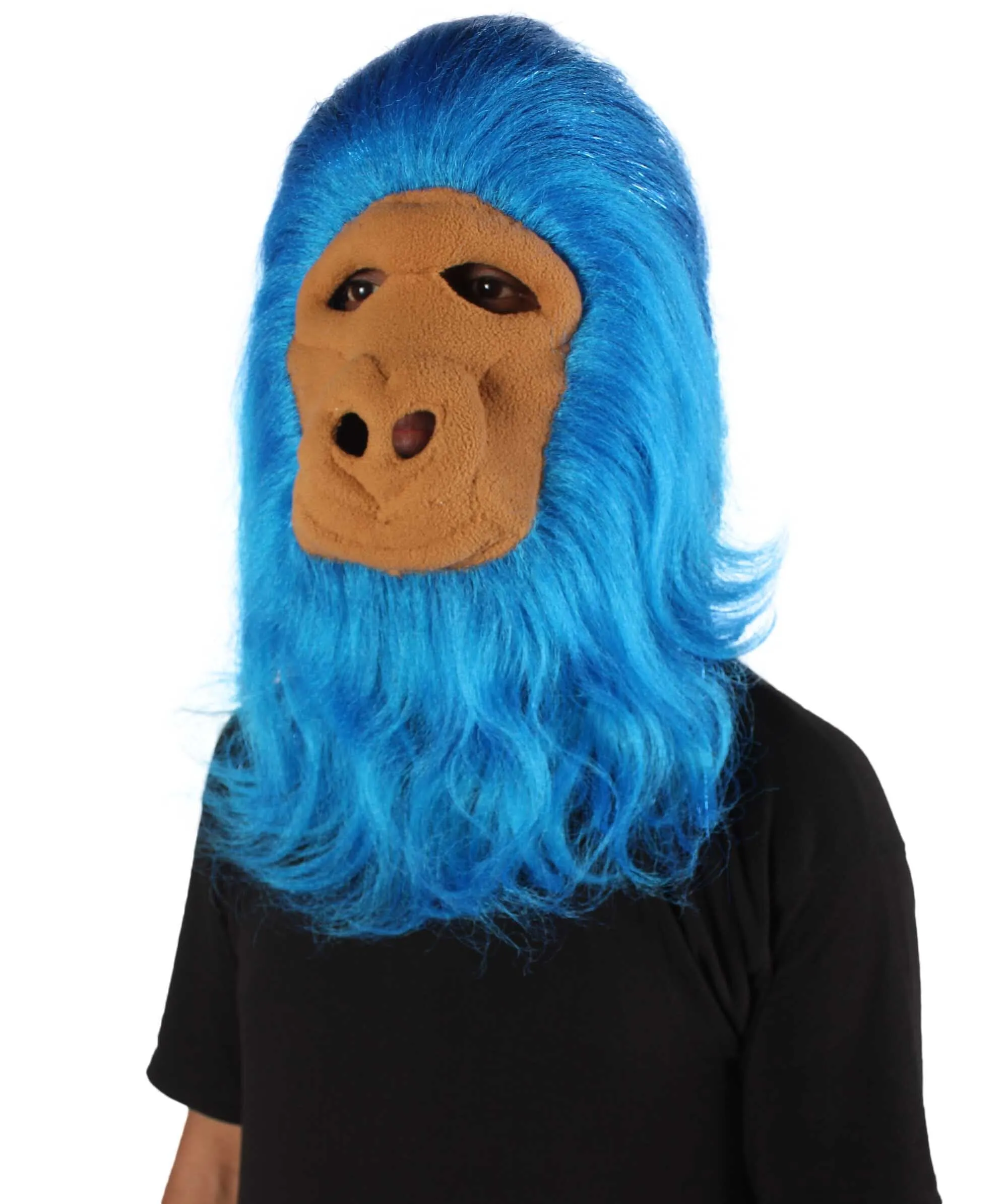 HPO Hairy Unisex Ape Mask and Bodysuit Costume Tinsel | Multiple Colors