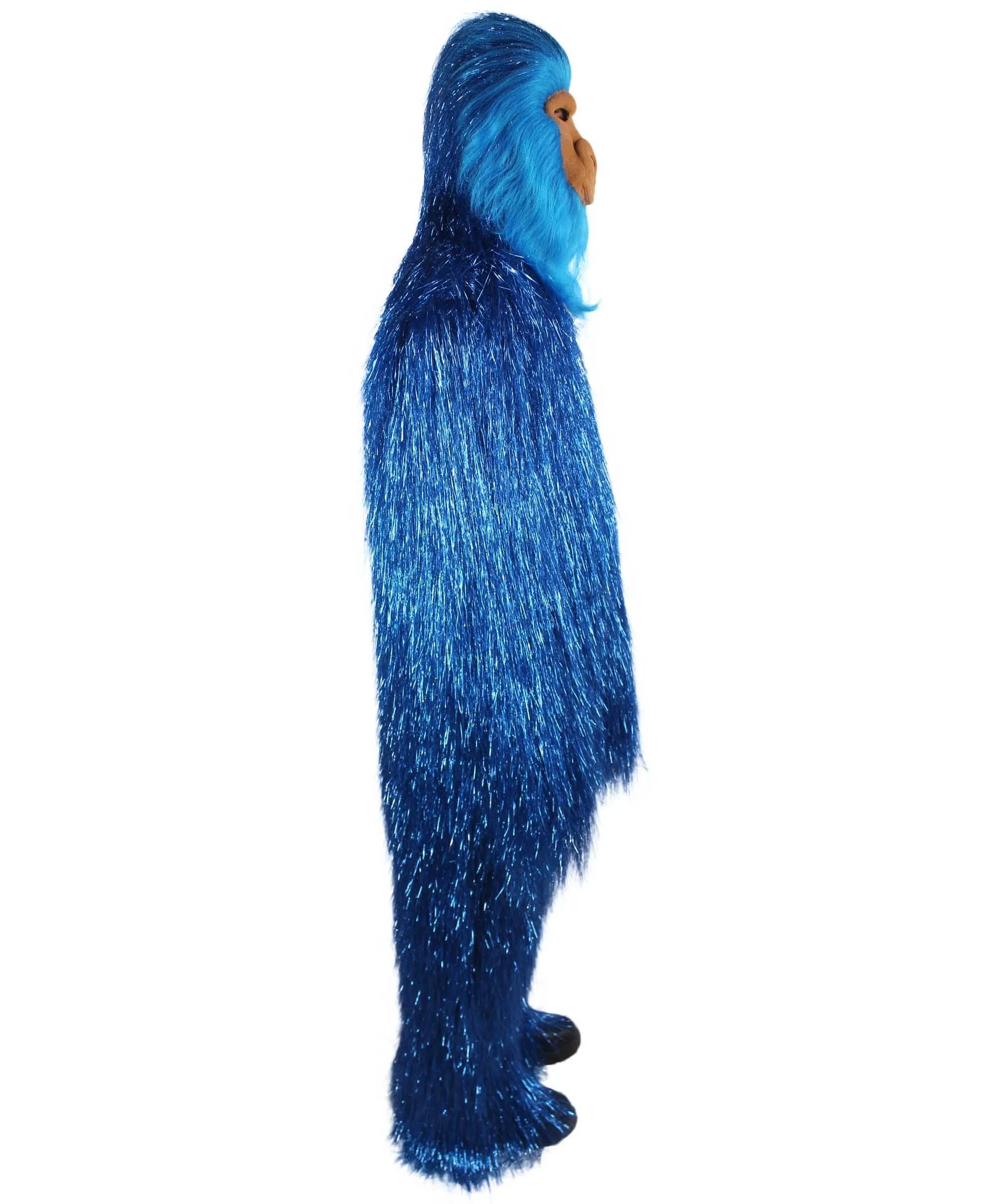 HPO Hairy Unisex Ape Mask and Bodysuit Costume Tinsel | Multiple Colors