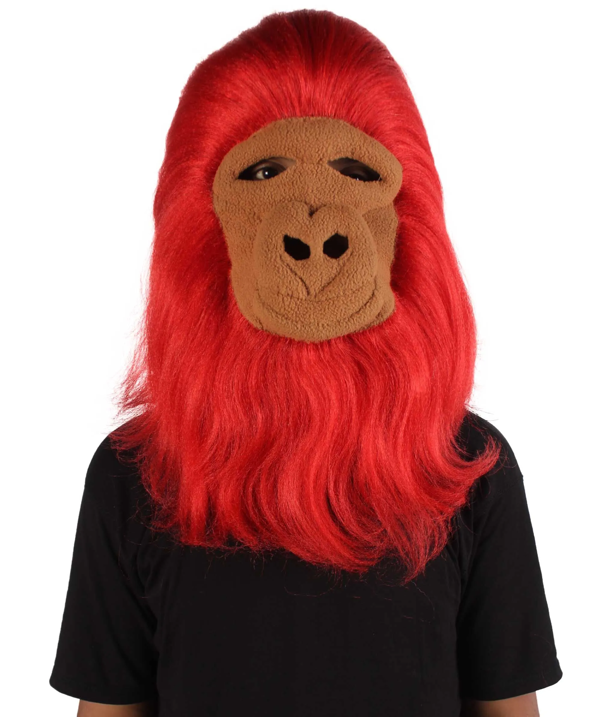 HPO Hairy Unisex Ape Mask and Bodysuit Costume Tinsel | Multiple Colors