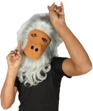 HPO Hairy Unisex Ape Mask and Bodysuit Costume Tinsel | Multiple Colors