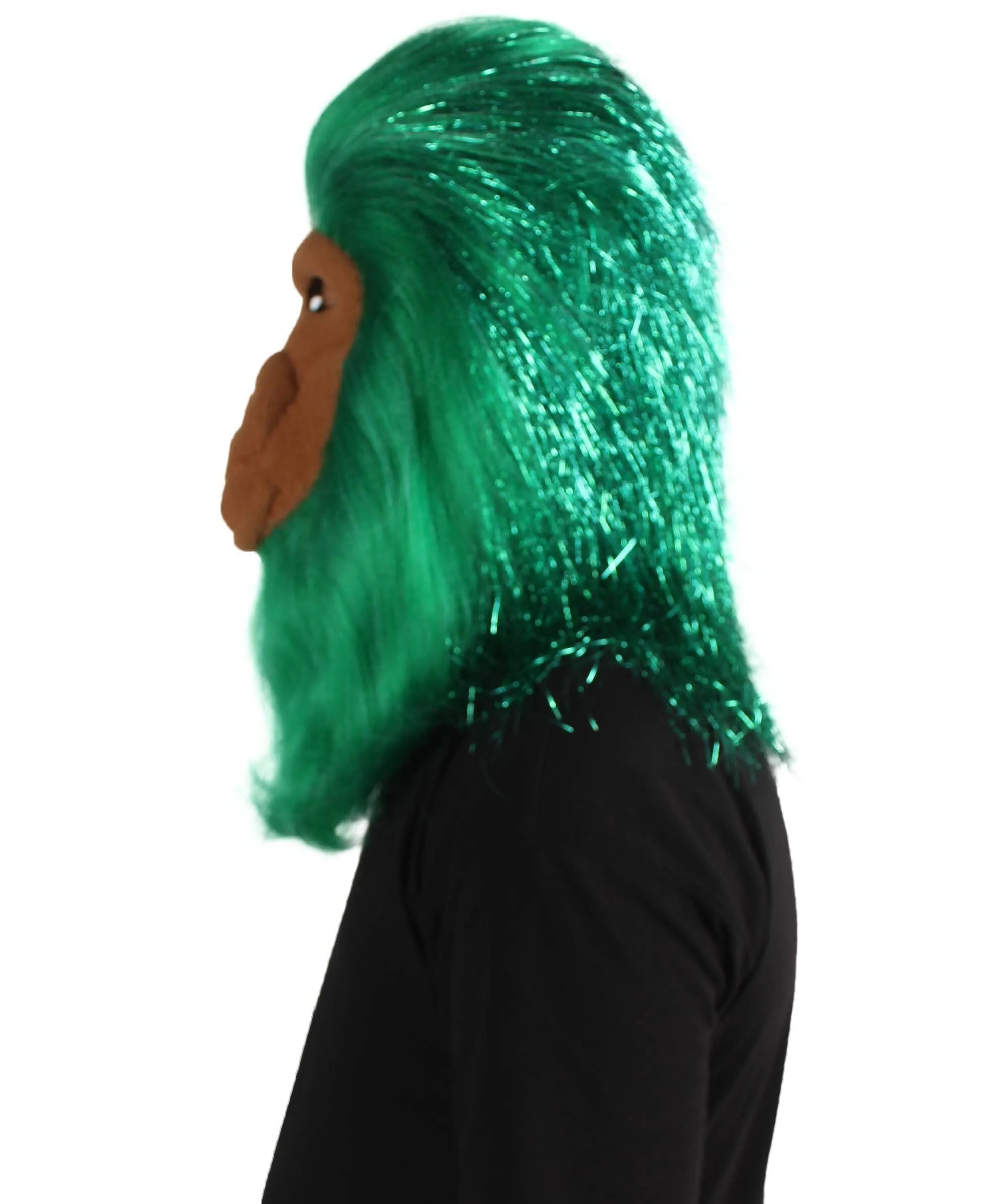 HPO Hairy Unisex Ape Mask and Bodysuit Costume Tinsel | Multiple Colors