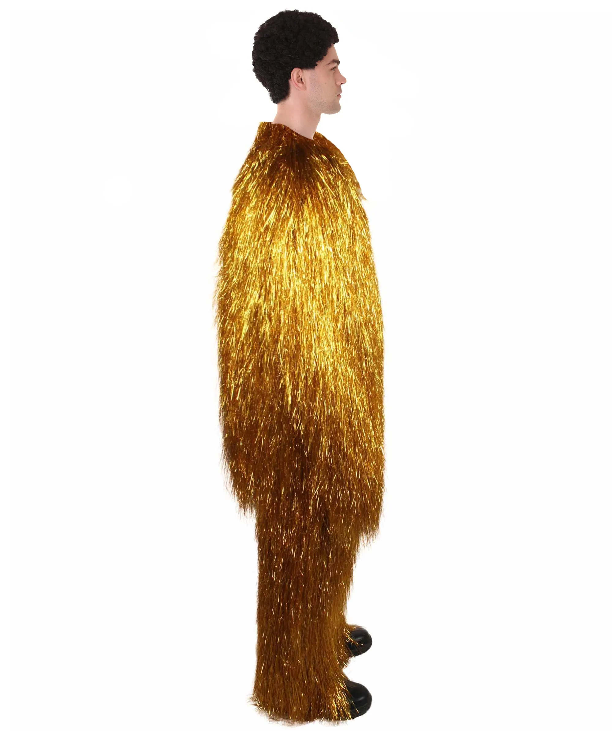 HPO Hairy Unisex Ape Mask and Bodysuit Costume Tinsel | Multiple Colors