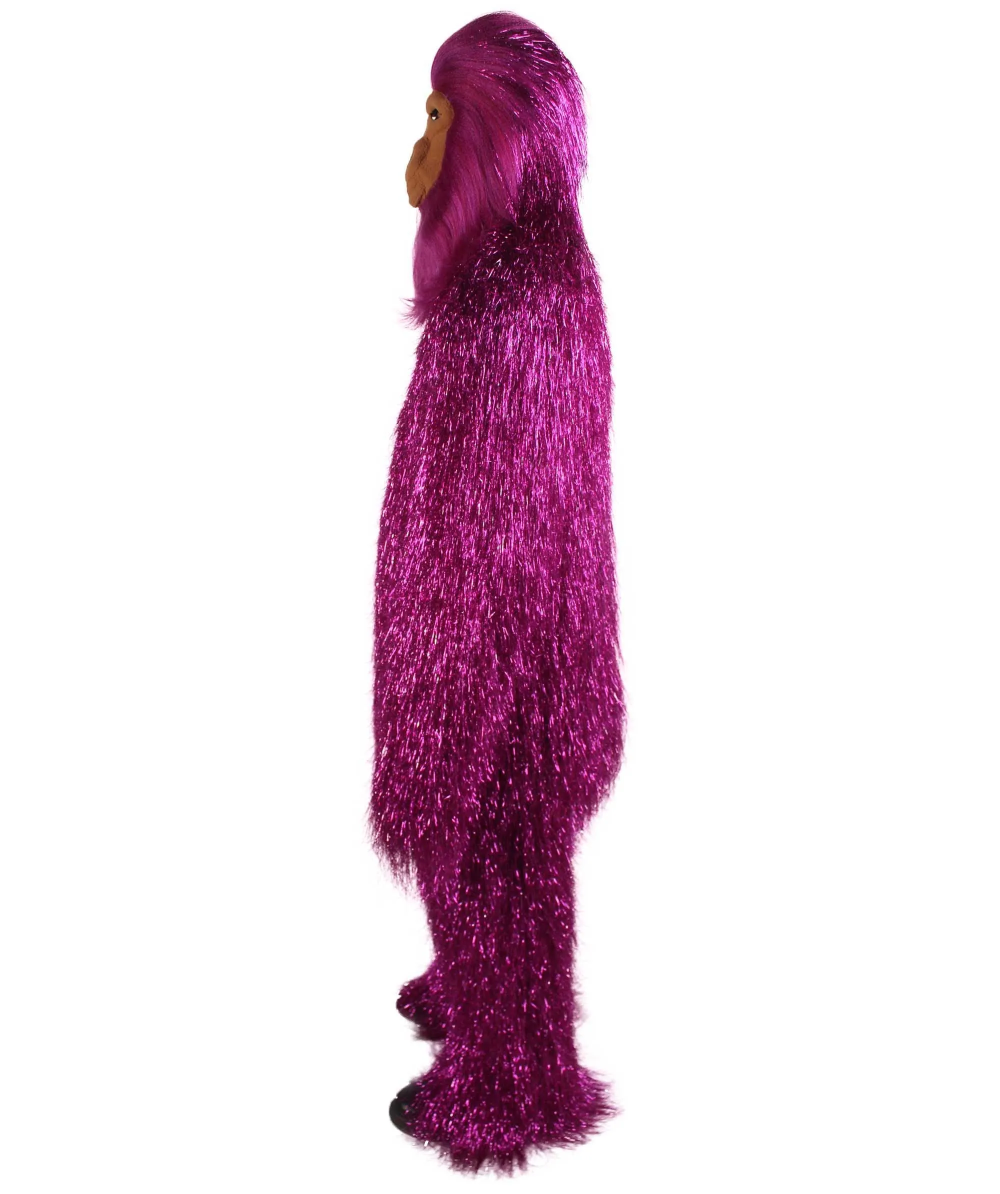 HPO Hairy Unisex Ape Mask and Bodysuit Costume Tinsel | Multiple Colors