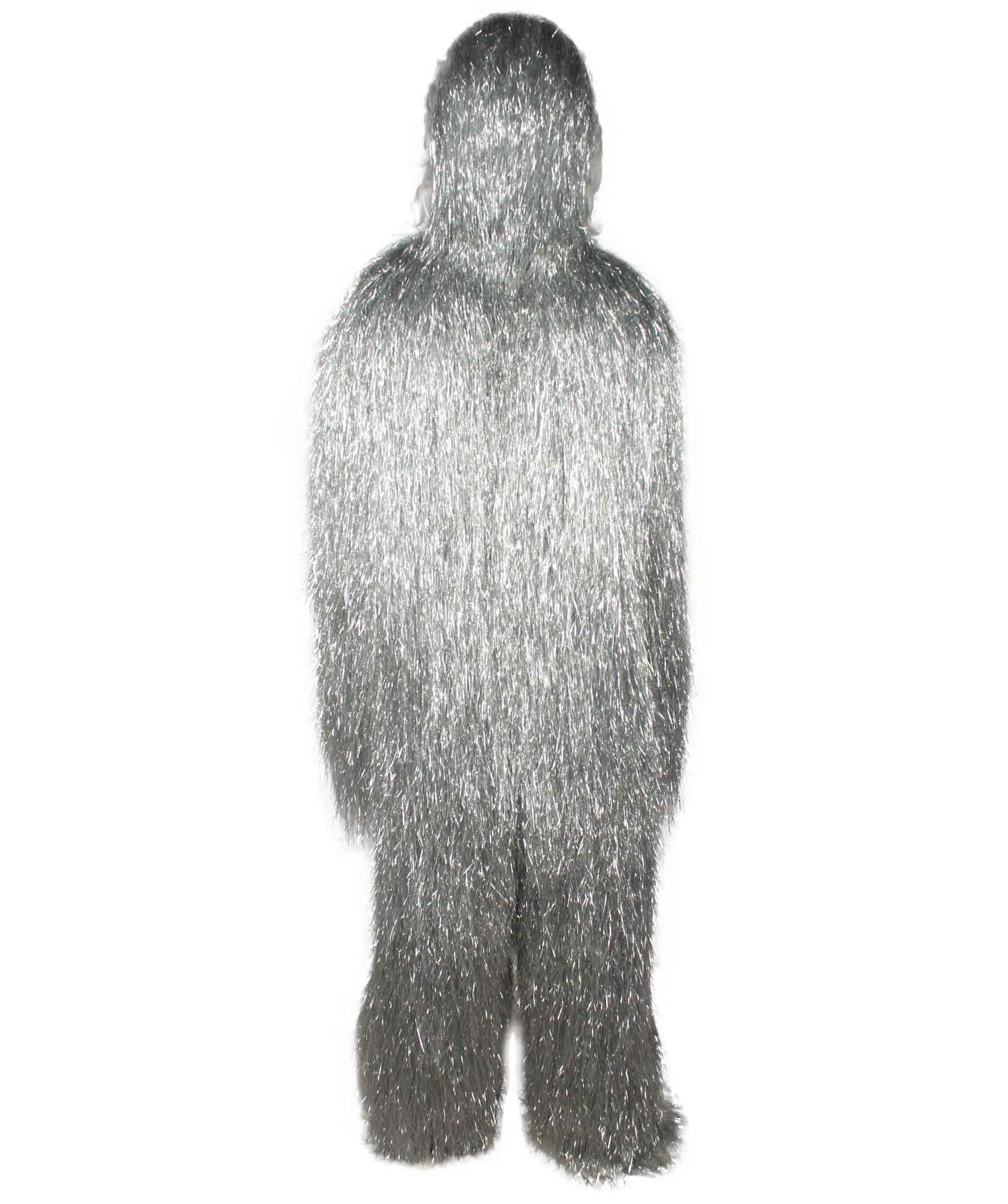 HPO Hairy Unisex Ape Mask and Bodysuit Costume Tinsel | Multiple Colors