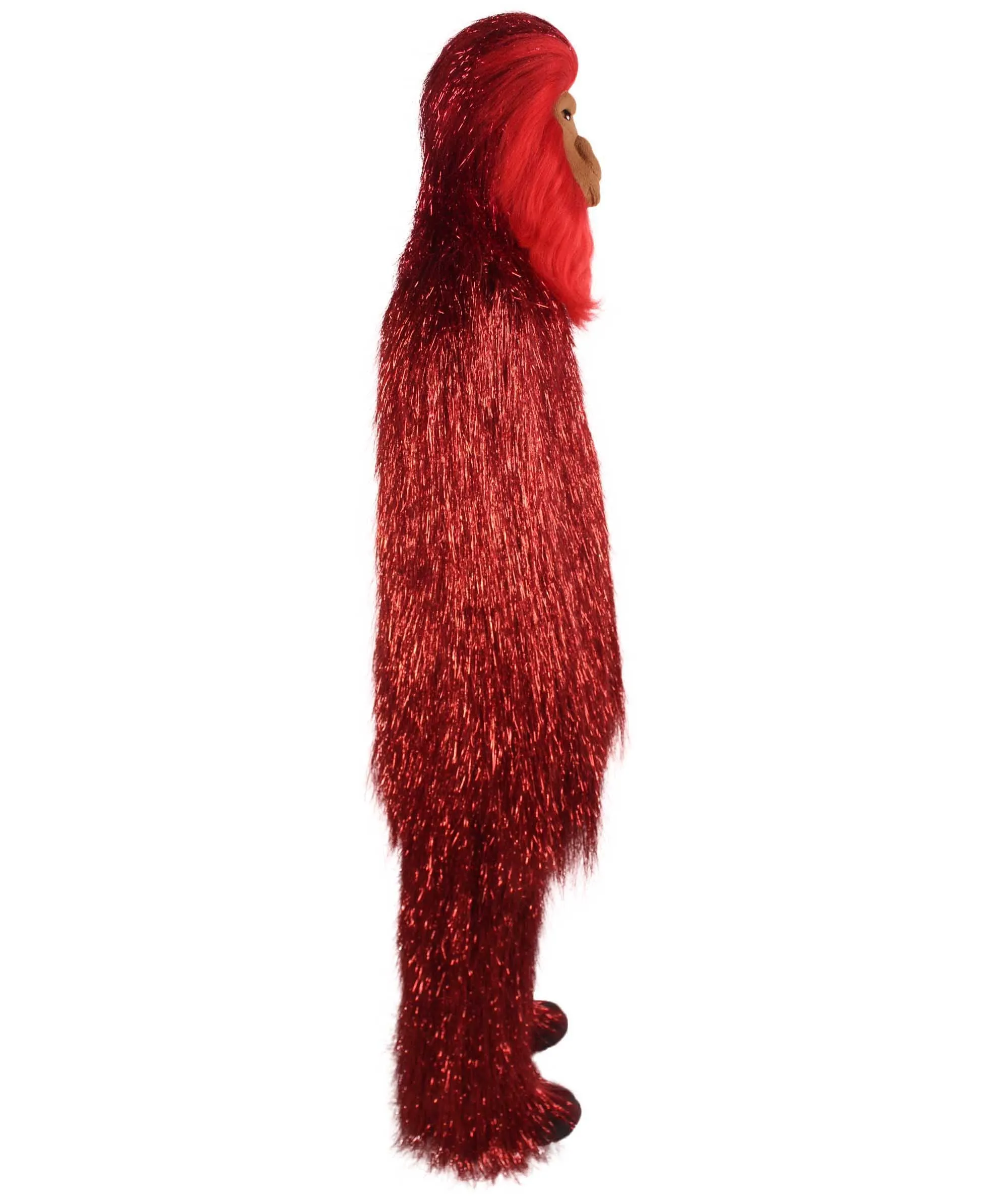 HPO Hairy Unisex Ape Mask and Bodysuit Costume Tinsel | Multiple Colors